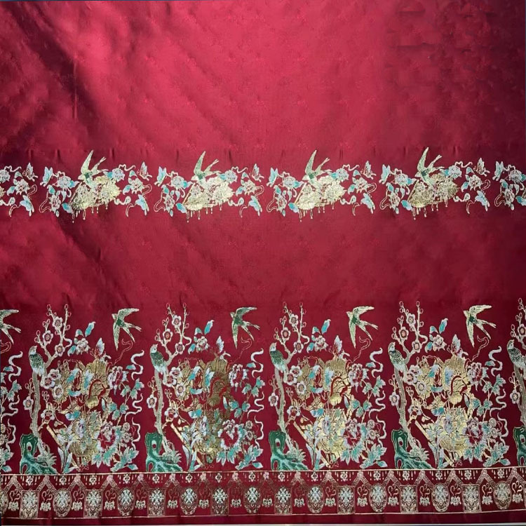 新款马面裙面料 织锦国风面料旗袍面料 定位提花面料儿童成人汉服