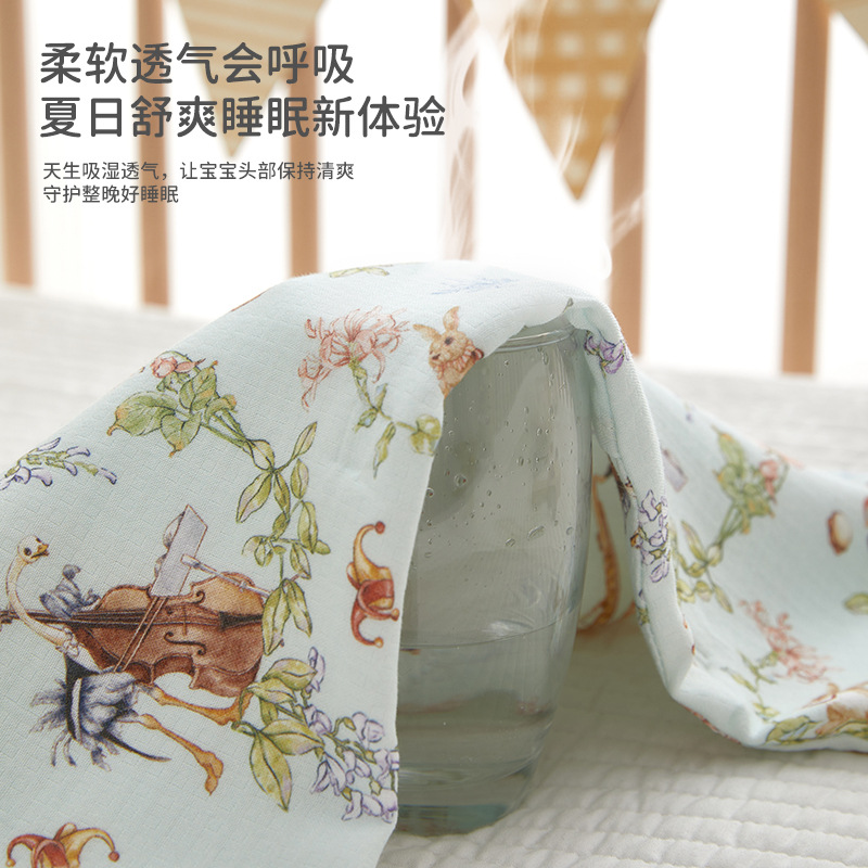Almohada de nube para recién nacidos, gasa de algodón para bebé, transpirable y absorbente del sudor, toalla de almohada anti-vómitos para bebés de 0 a 6 meses