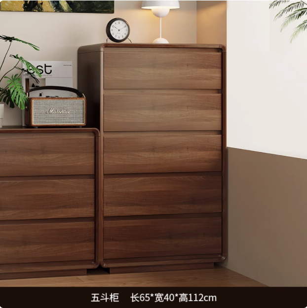 Armario para dormitorio Armario nórdico Armario para sala de estar Armario simple y moderno de madera maciza de nueve y cinco cajones de gran capacidad