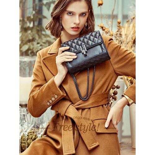 Guangzhou PU Women's Bag Live Stream Gift Small Chanel-style Checkered Chain Small Square Shoulder Bag