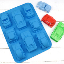 都比 8连汽车 跑车硅胶蛋糕模具diy烘焙模具手工皂卡通火车石膏模