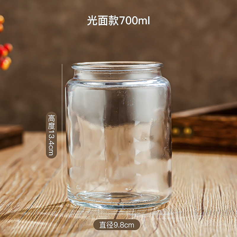 Tarro de almacenamiento de flores de Begonia vintage con tapa de madera tarro de almacenamiento tarro de vidrio sellado granos de té de frutas secas fábrica al por mayor