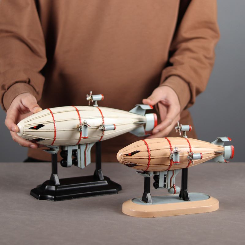 二战苏联红警基洛夫飞艇模型马口铁手工艺品创意装饰礼品金属摆件