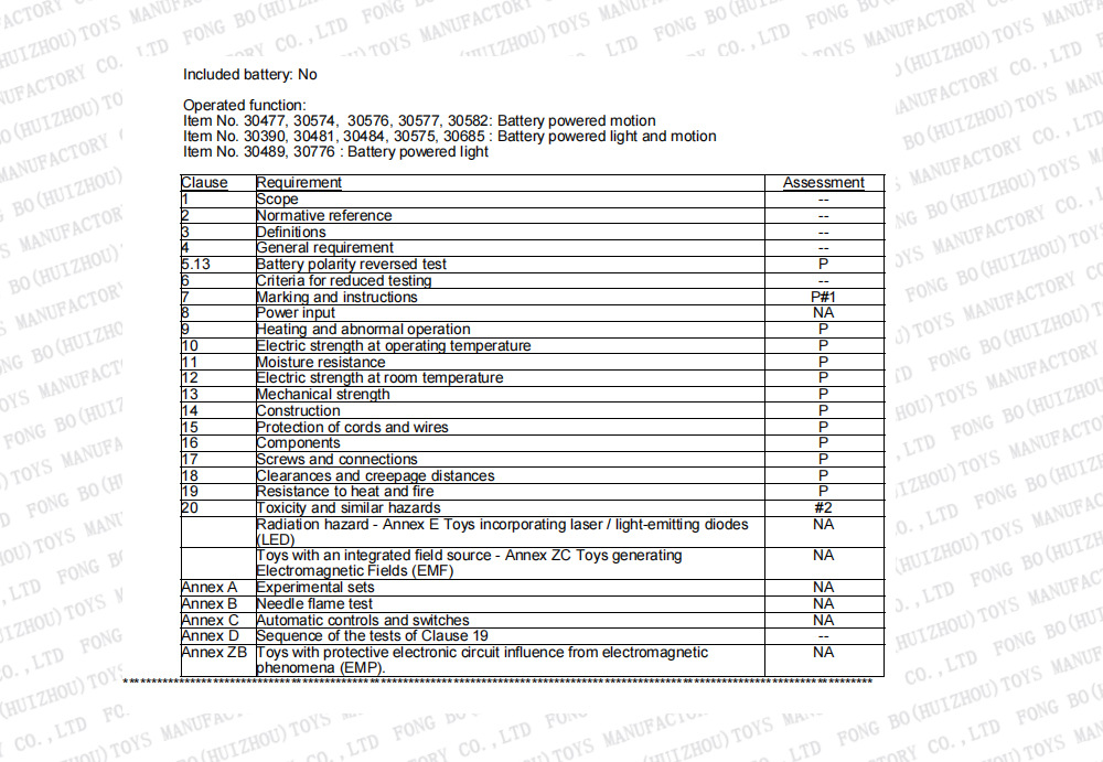 EN62115-工具玩具