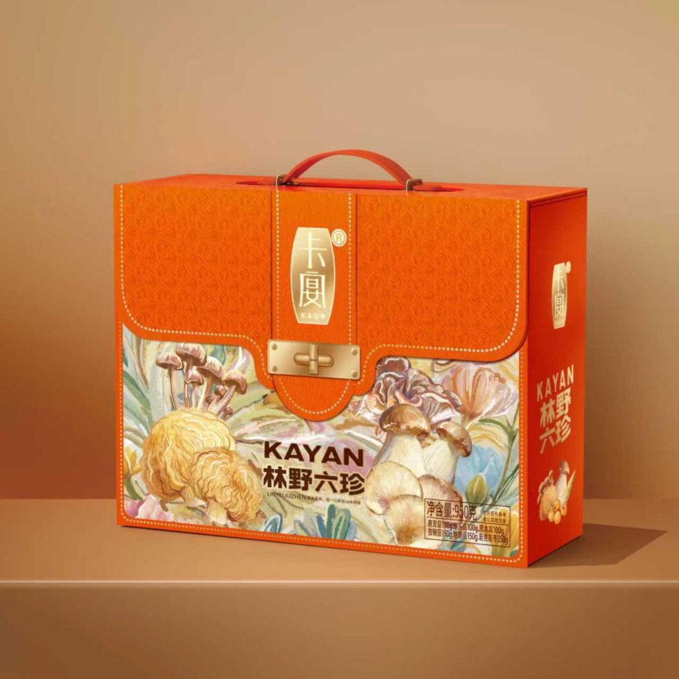 卡宴林野六珍山珍干货礼盒950g  松茸 杏鲍菇 干货礼盒 企业福利