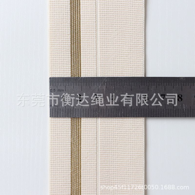 Fábrica de venta al por mayor 6cm costillas de color dobladas elásticas bordes de oro ropa interior pantalones cintura elástica