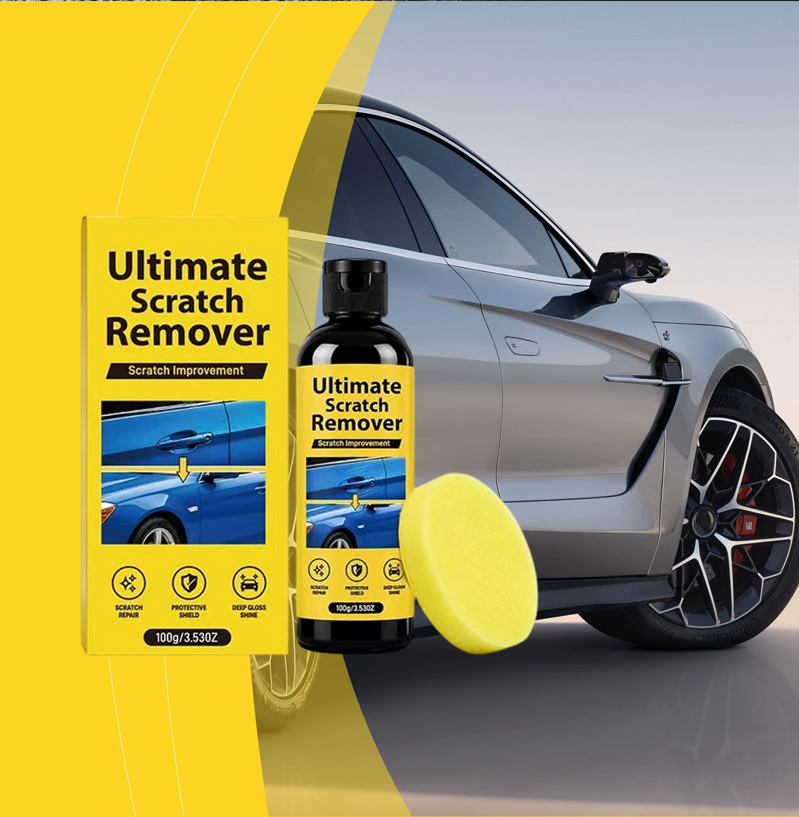 Car Scratch Repair Agent - Car Paint Surface Scratch Remover Fine Scratch Paint Care Agent Scratch Repair Polishing Wax