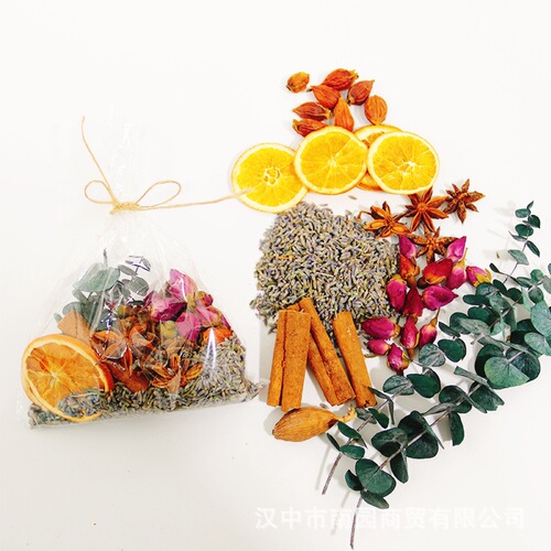 Dried flowers and dried fruit sachets, aromatherapy bags, decorative ornaments, Halloween candles, diy material bags, handmade flower embossing