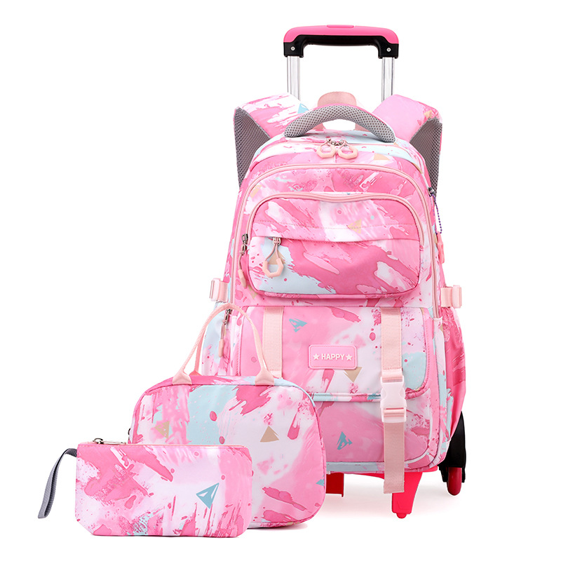 Peces naturales mochila de tirón para niños estudiantes de primaria 3 - 6 grados mochila de secundaria femenina mochila de grados superiores escaleras