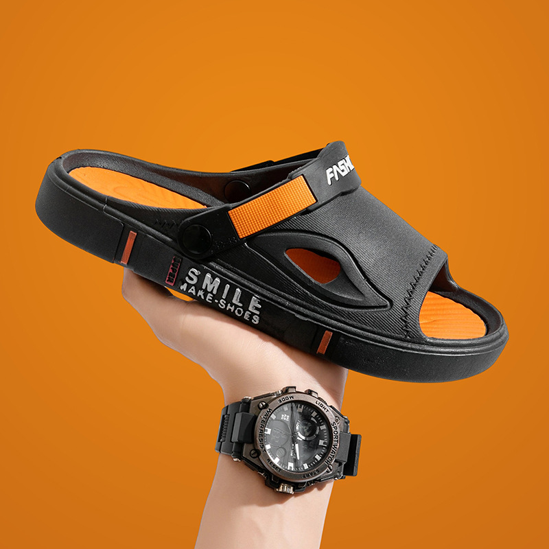 Men's Sandals for Driving, Two-Wear Trendy Beach Sandals for Going Out, Non-Slip Casual High-Looking Men's Slippers