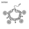 Fashionable bracelet hip-hop style stainless steel suitable for men and women, chain, Korean style, simple and elegant design