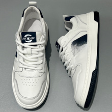 真皮男鞋春季新款小白鞋男士休闲板鞋德训鞋男潮牌高级感百搭潮鞋