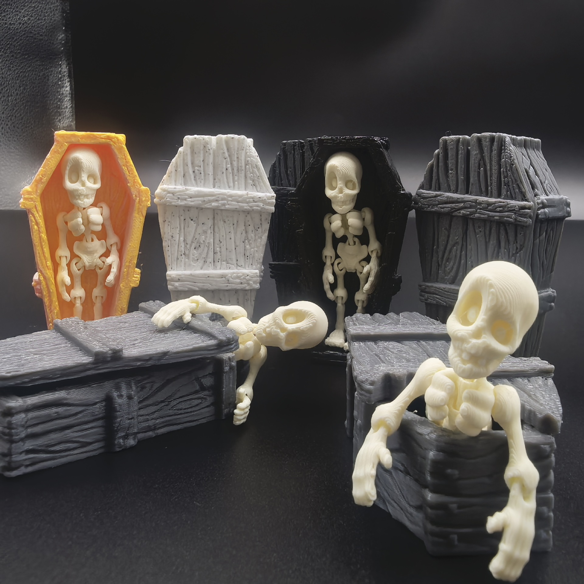 Adornos de Halloween impresos en 3D transfronterizos, calavera, momia, adornos creativos de escritorio, juguetes de regalo de Nochebuena