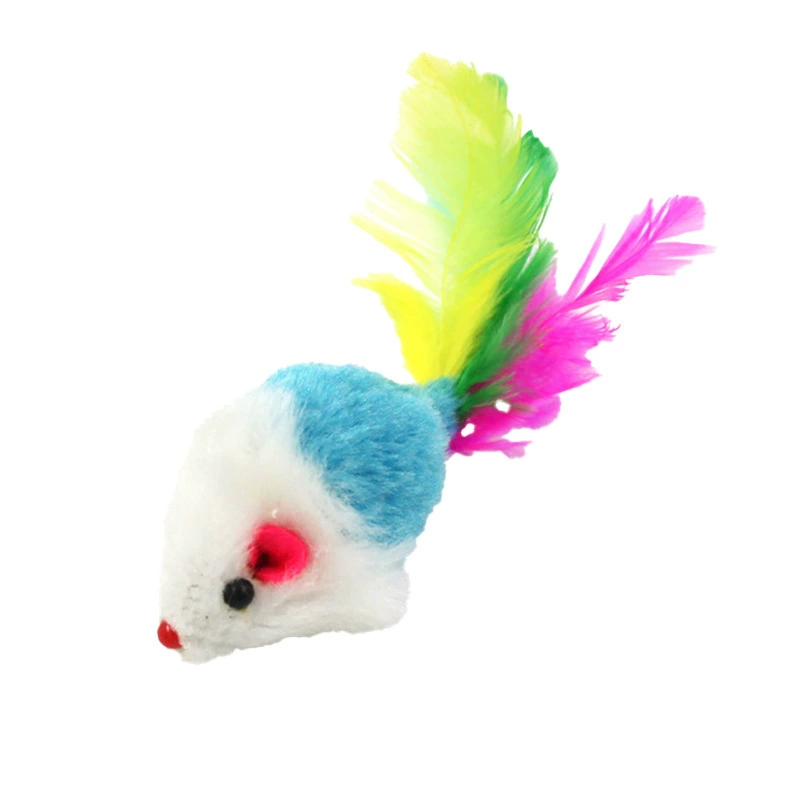 Плюшевая разноцветная игрушка, издаёт звуки, для кошки