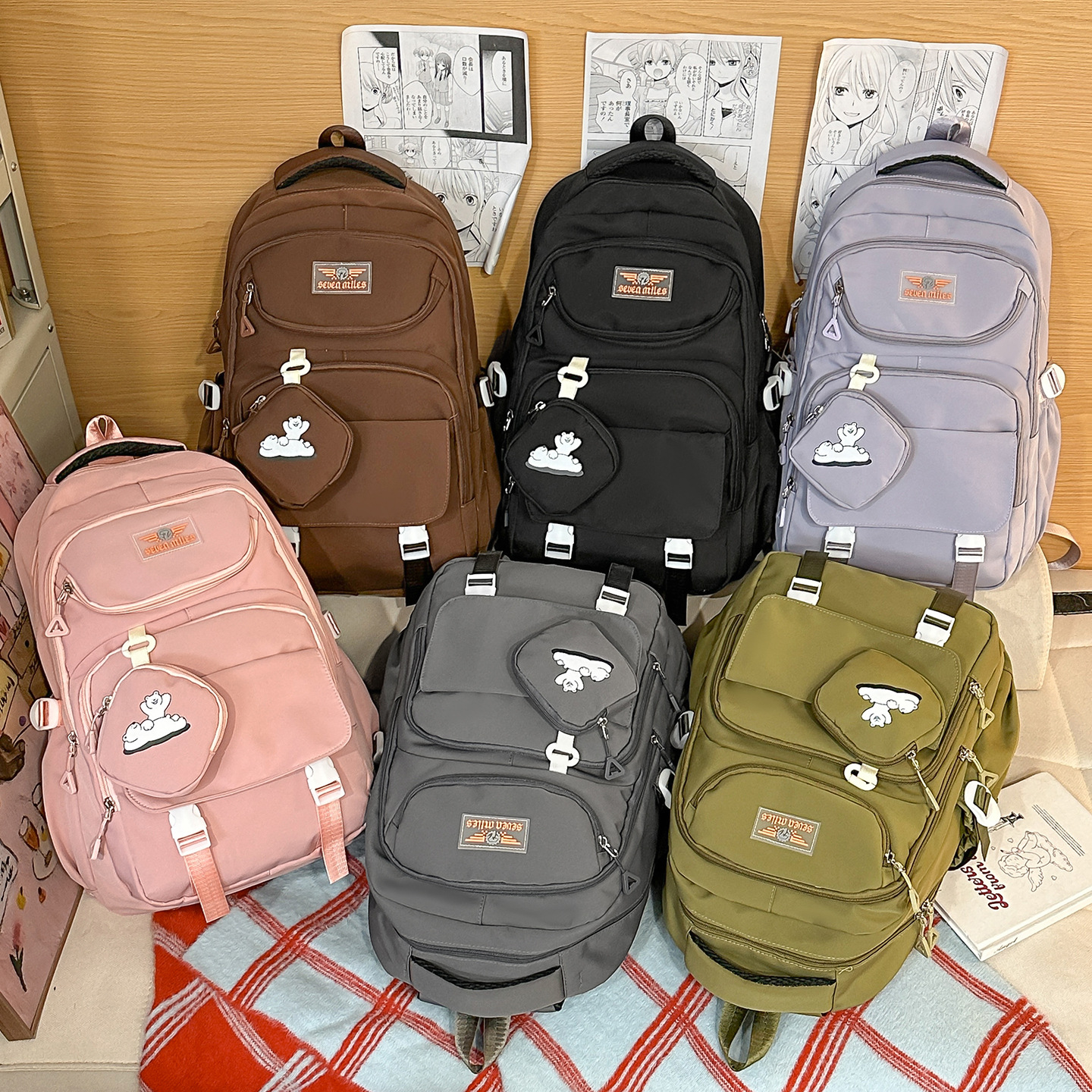 Mochila de gran capacidad nueva hermosa de alto valor facial para estudiantes de secundaria mochila de fábrica al por mayor