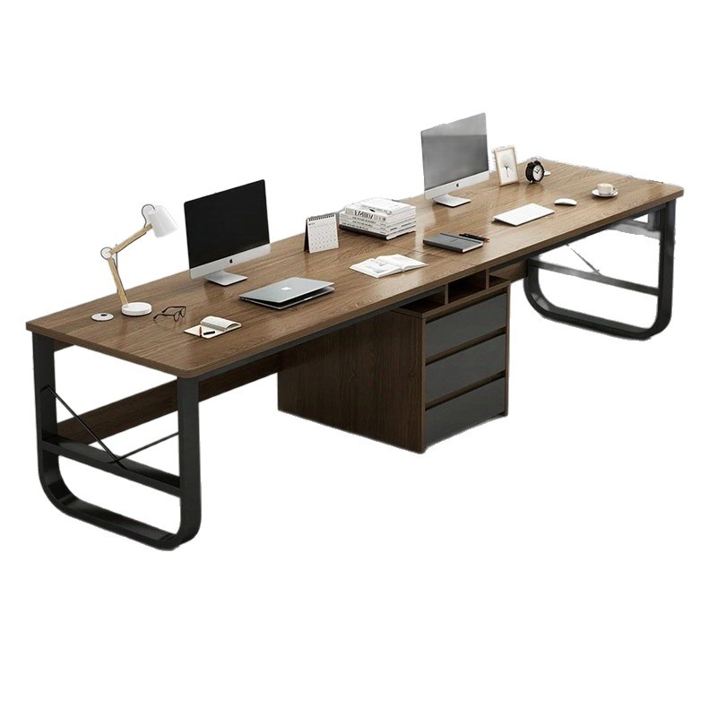 Mesa de oficina multipersonal mesa de computadora de oficina personal simple combinación de mesa y silla de oficina de doble persona