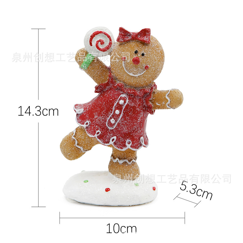 クロスボーダージンジャーブレッドマンクリスマス装飾装飾品ホームリビングルーム雰囲気アレンジメントクリスマス樹脂装飾品ギフト|undefined