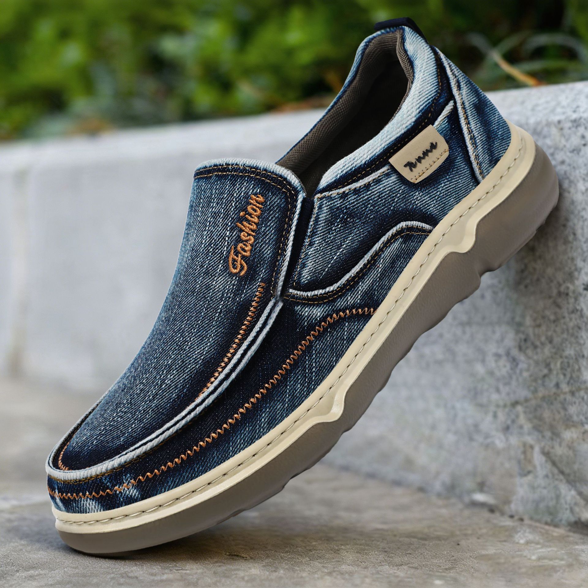 Zapatos de hombre casuales viejos zapatos de tela de Beijing lavados con agua zapatos de vaqueros con suela suave zapatos de papá ligeros zapatos de lona