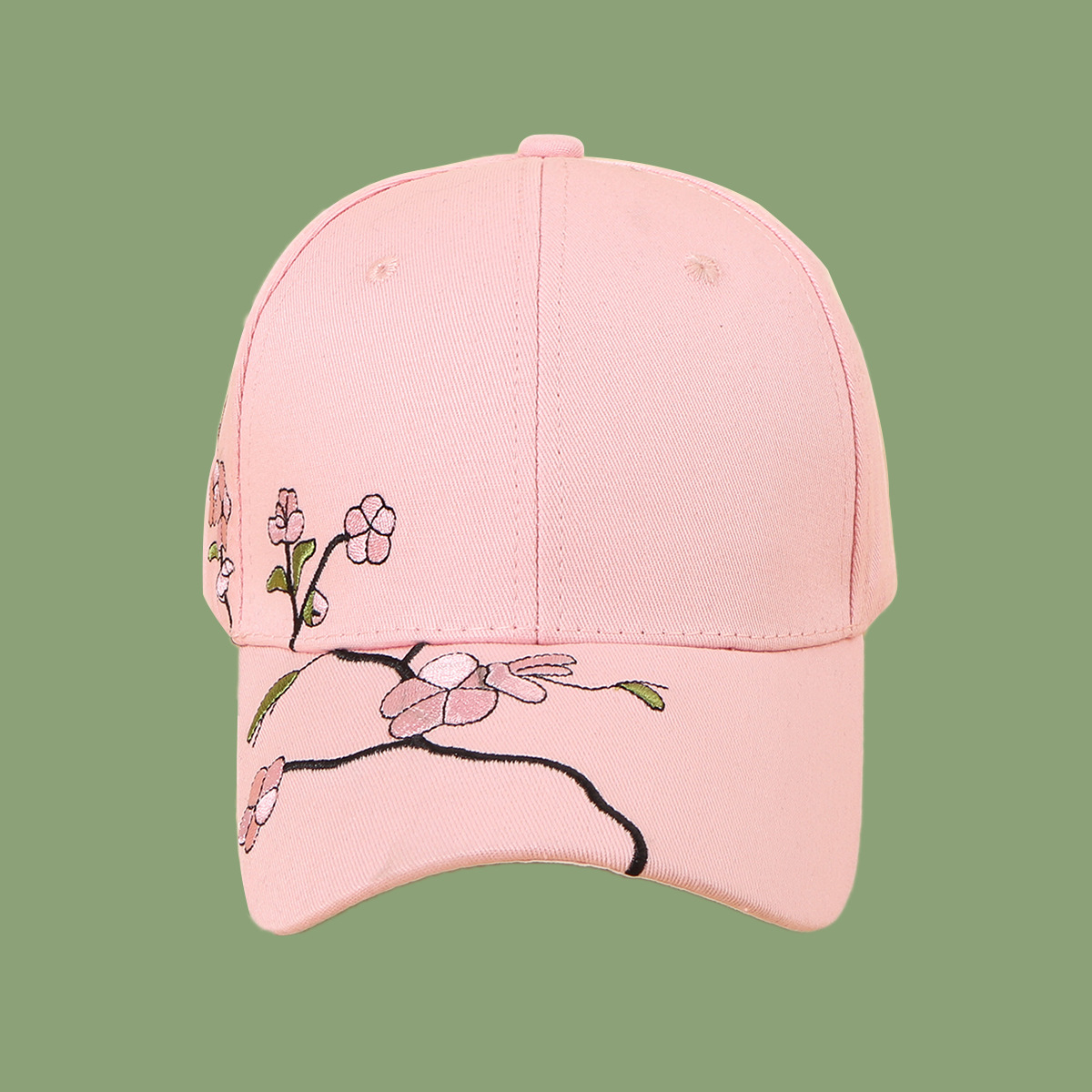 Korean Fashion Wild Embroidery Plum Baseball Cap display picture 6