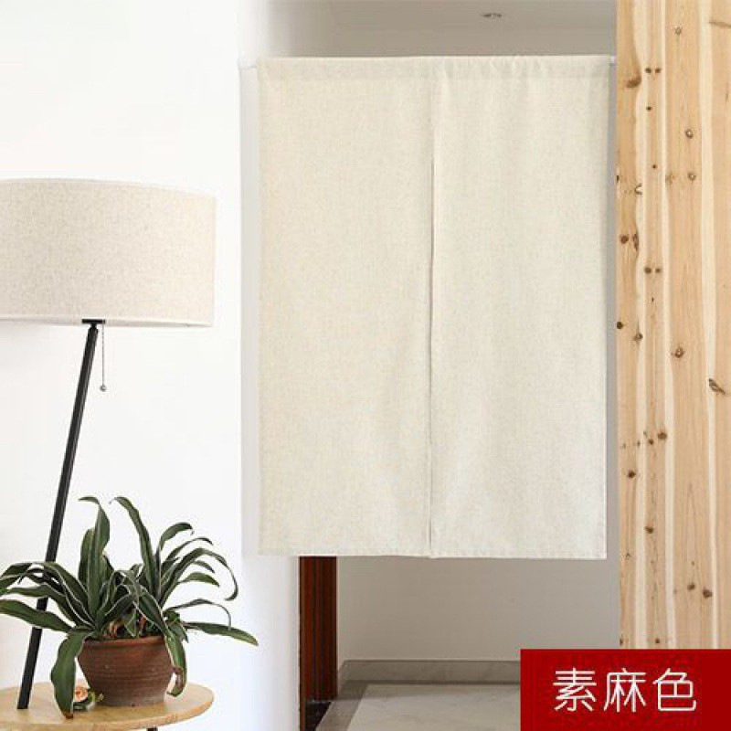 Partition Door Curtain, Chinese-Style Retro Linen Solid Color Curtain, Tea Room Calligraphy No-Punch Wind Hanging Curtain, Ships Within 5 Days, Hot Sale