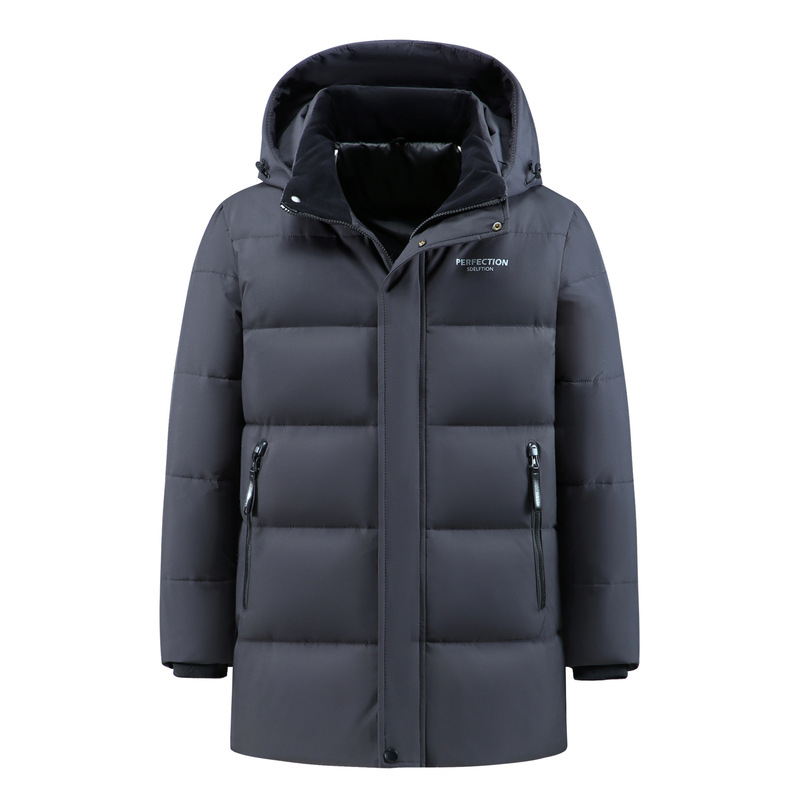 [Cross-Border Foreign Trade] New Style Men's Mid-Length down Jacket, Men's Winter Outdoor Thickened Warm Coat, Business Wear