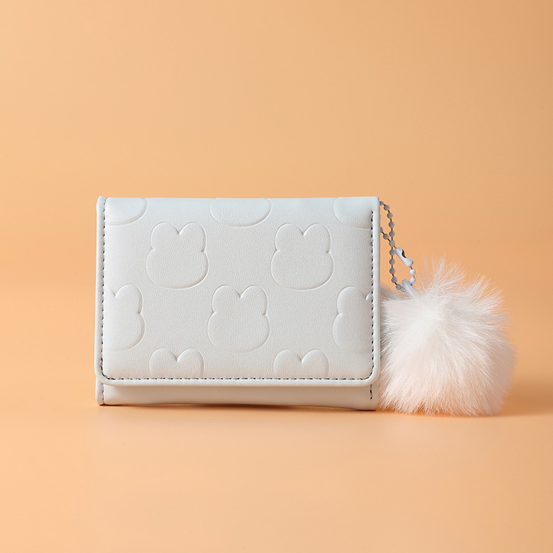 Monedero pequeño Tulip~ins, estilo retro simple, monedero compacto y exquisito para mujer, monedero para estudiantes, fresco y dulce