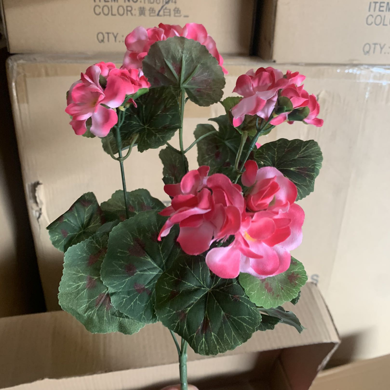 En stock suministro flor artificial Begonia flor boda hogar restaurante fotografía conjunto decoración arreglo floral accesorios Flor de seda