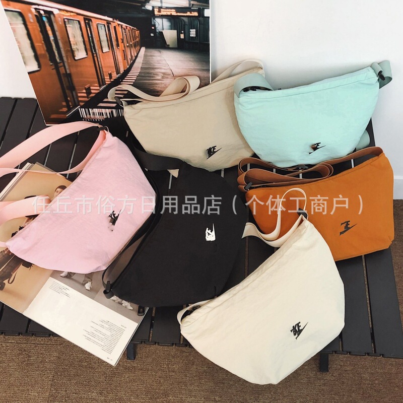 Naike Personalized Letter Shoulder Bag Women's Trendy Brand Daily Simple Crossbody Bag Fashionable Casual Couple Sports Shoulder Bag