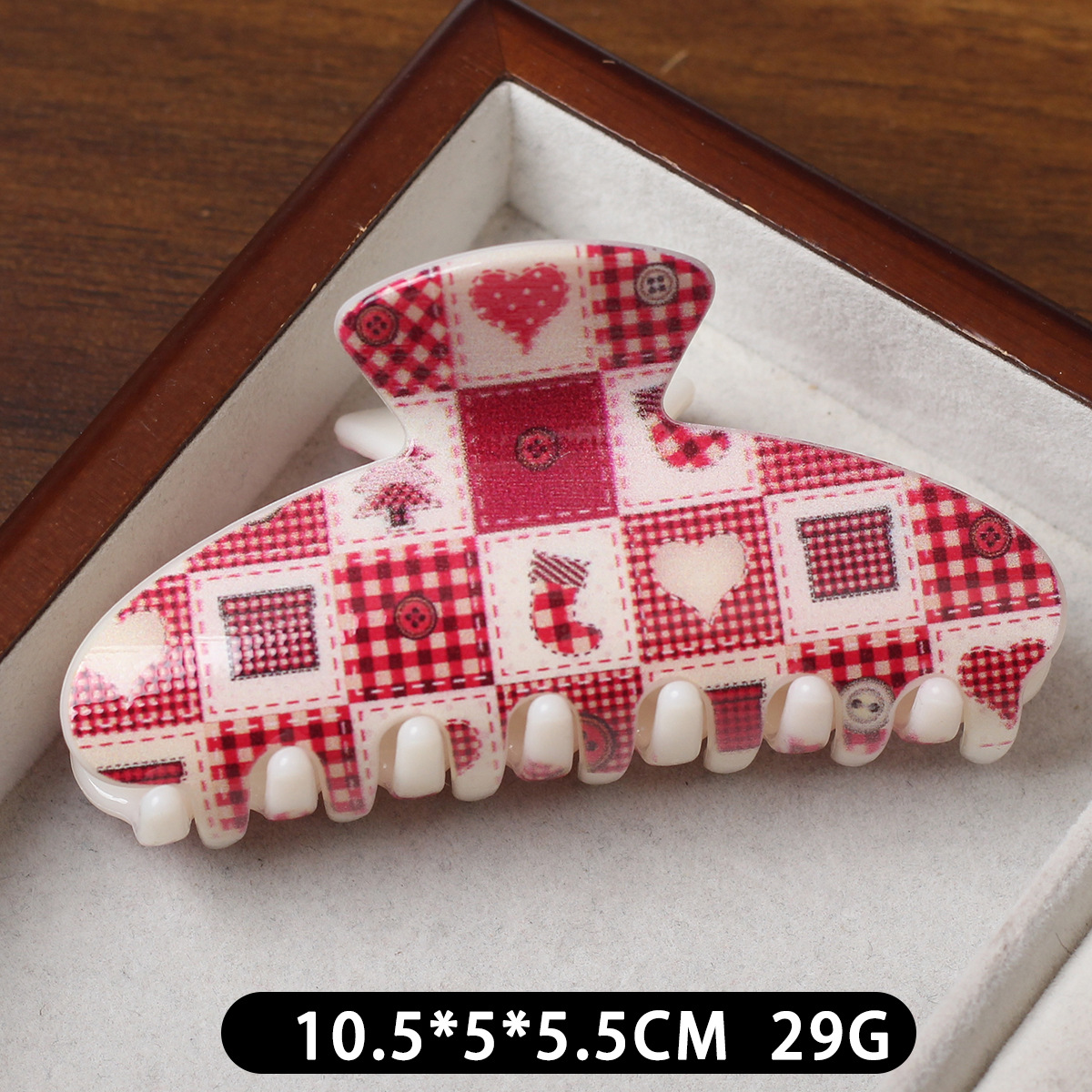 Dulce clip de plástico de Navidad grande 10.5cm clip de cabello para mujeres de alta calidad decoración de tarjeta de cabello detrás del cerebro clip de pescado