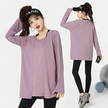 瑜伽服运动修身户外新款透气防紫外线女大码秋冬季长袖多件套装