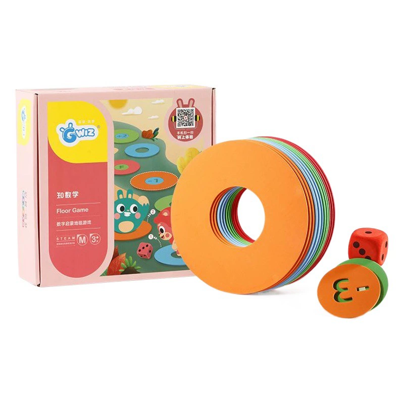 GWIZ ковер-головоломка круг игрушка цифровая детская комната прыжки клетчатый напольный коврик Детские домашние родитель-ребенок спортивные игрушки