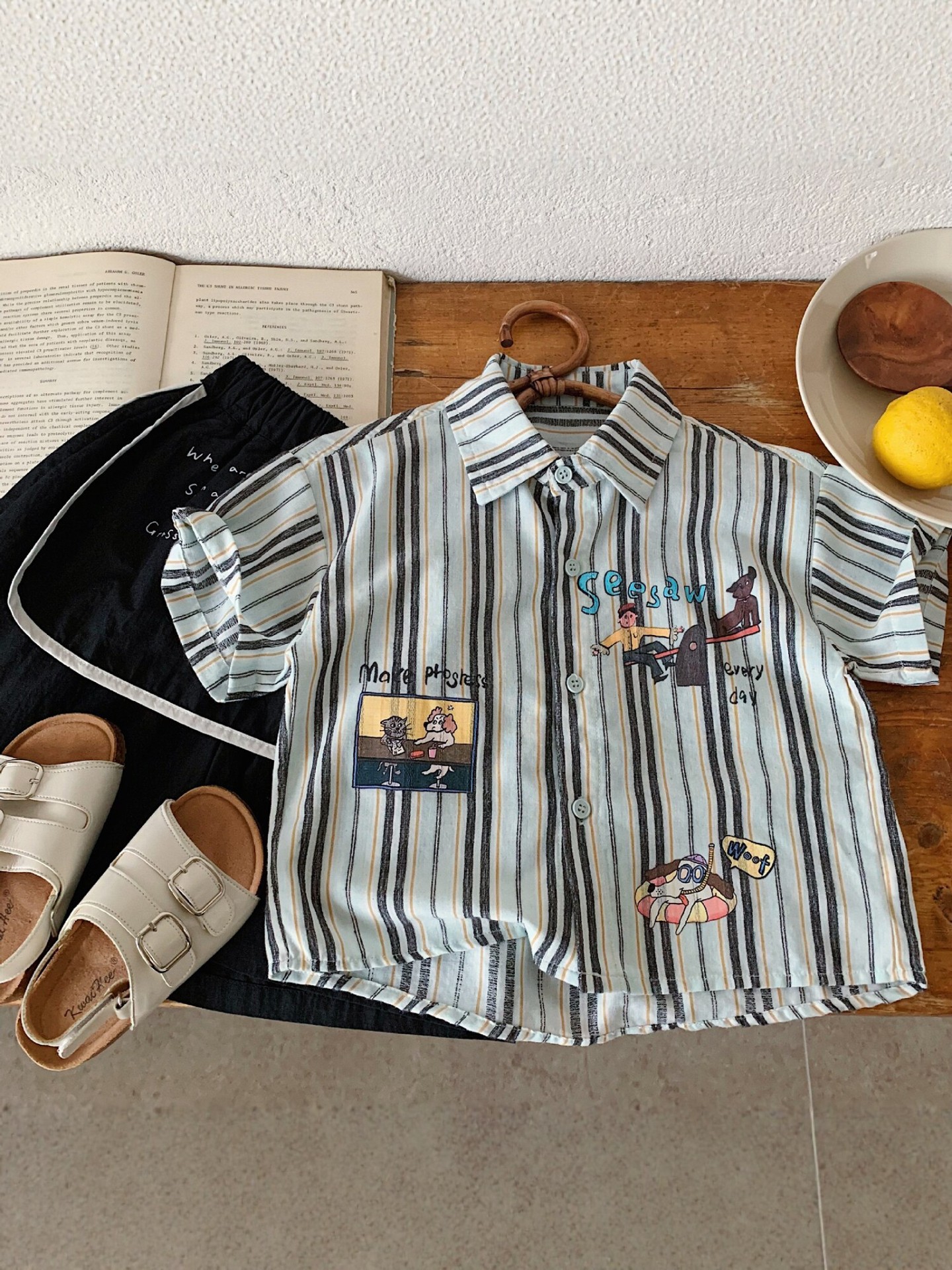 Children's spring cartoon shirt for boys