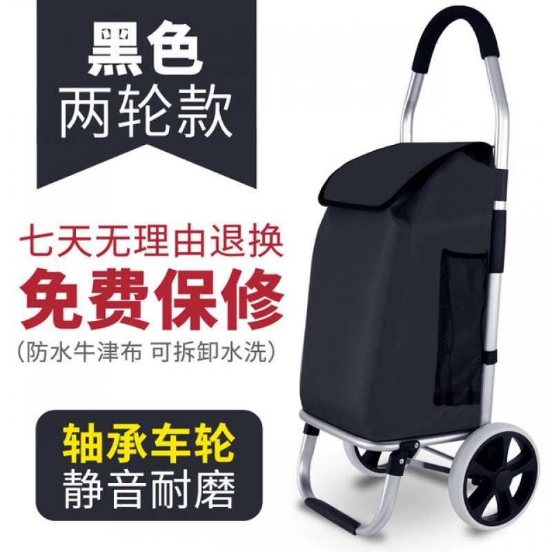 Lightweight foldable shopping trolley with wheels for carrying upstairs, handy for errands, groceries, or deliveries