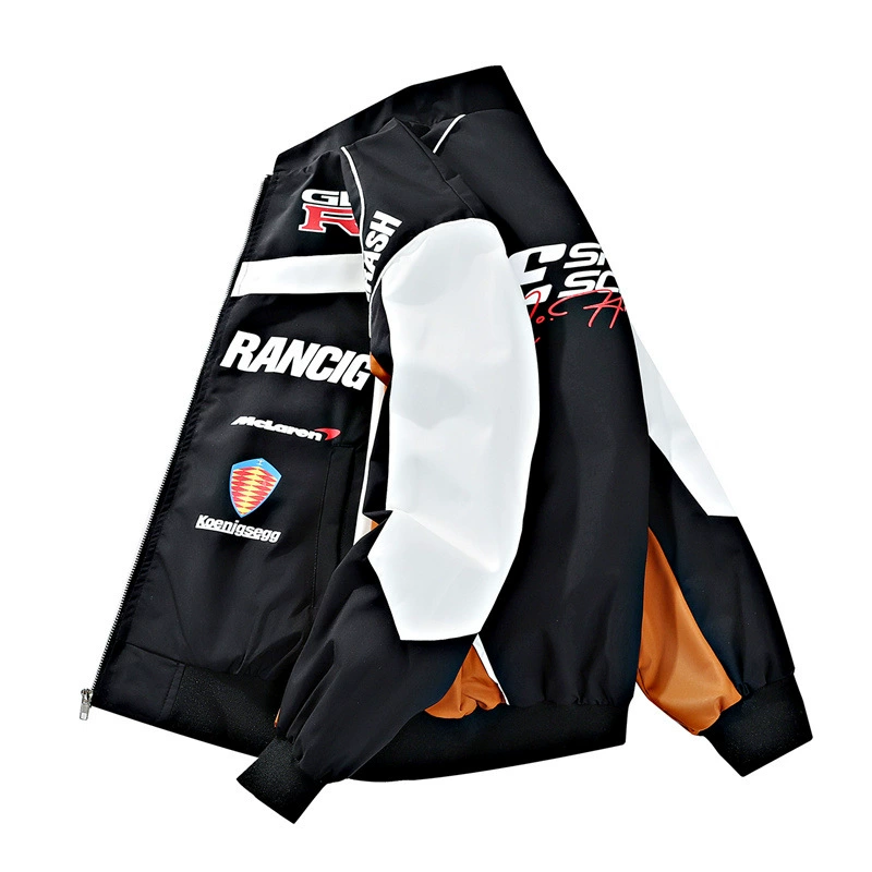 Женская бейсбольная куртка в стиле мотоциклетной формы, весна-осень 2025, новая американская уличная хип-хоп куртка для пар, гоночный костюм