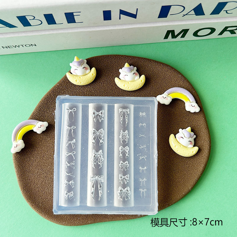 漫画弓ネイルアートデコレーションシリコーン型三次元レリーフ DIY 接着剤 UV 接着剤彫刻型交換モデル|undefined
