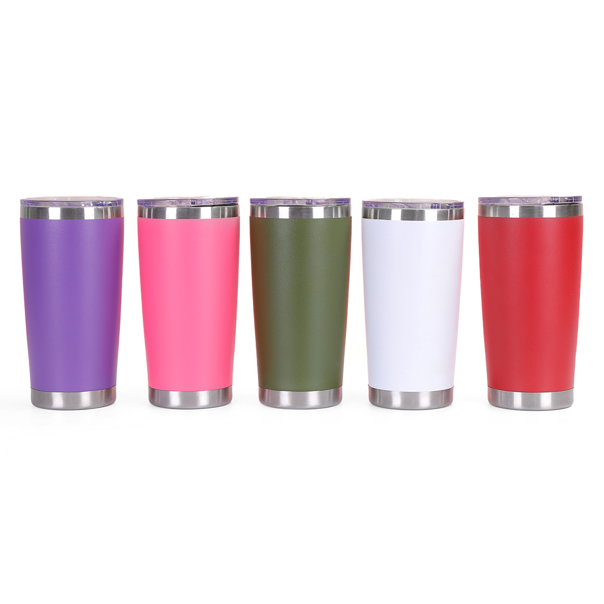 Taza de coche transfronteriza de 20oz Taza de aislamiento de refrigeración al vacío de doble capa de acero inoxidable 304