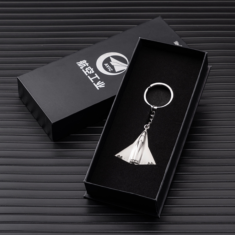 Metal Aircraft J-36 J-35A H-6K J-20 Fighter Keychain Aviation Small Gift Engraved Souvenir
