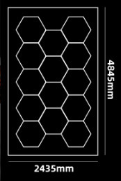 Luz de nido de abeja led gimnasio transfronterizo lámpara de estación de peluquería empalme lámpara hexagonal impermeable al por mayor lámpara de lavado de autos