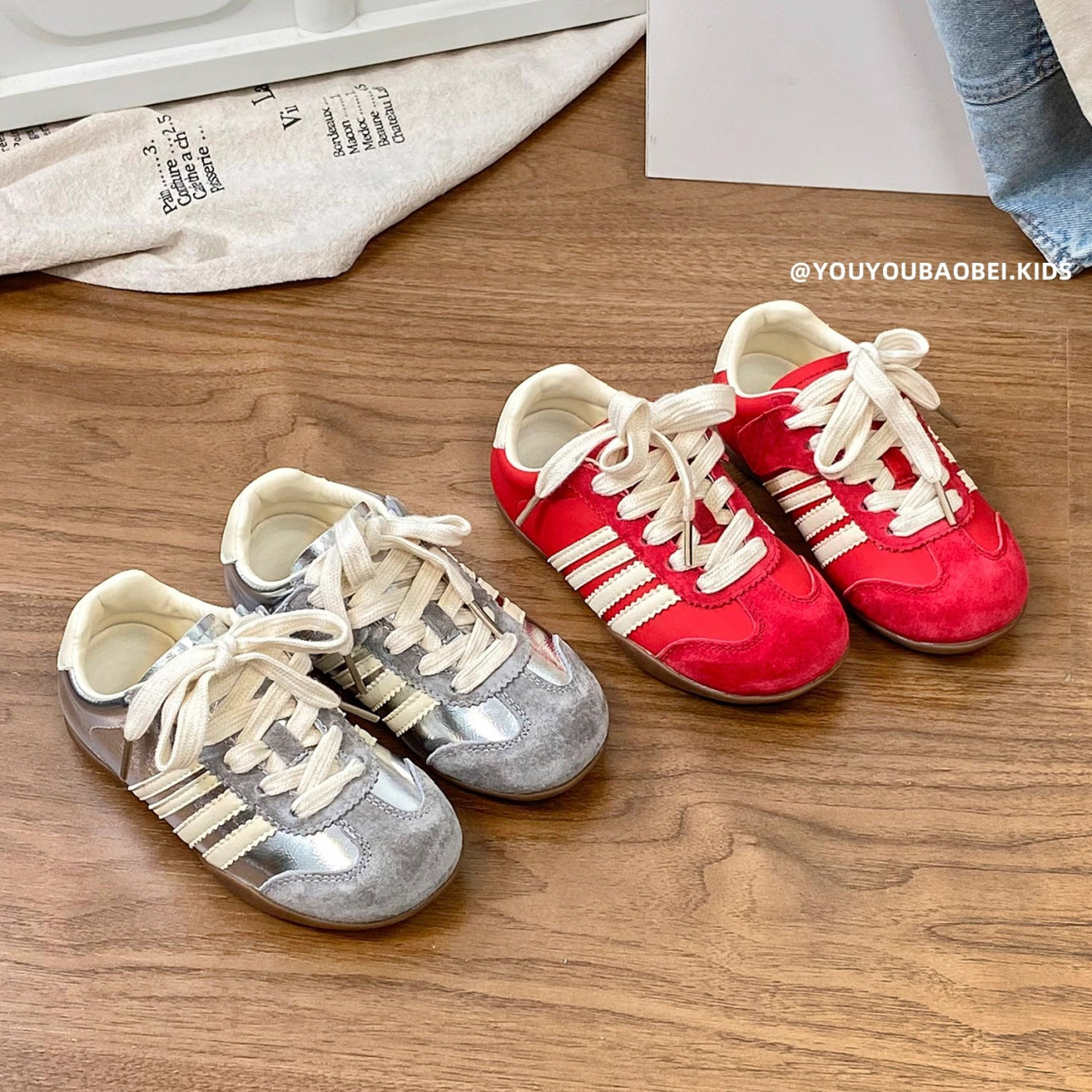 Children's Sports Shoes Autumn New Soft-Soled Moral Training Shoes for Boys and Girls, Medium and Large Children's Silver Fashionable Versatile Sneakers Wholesale