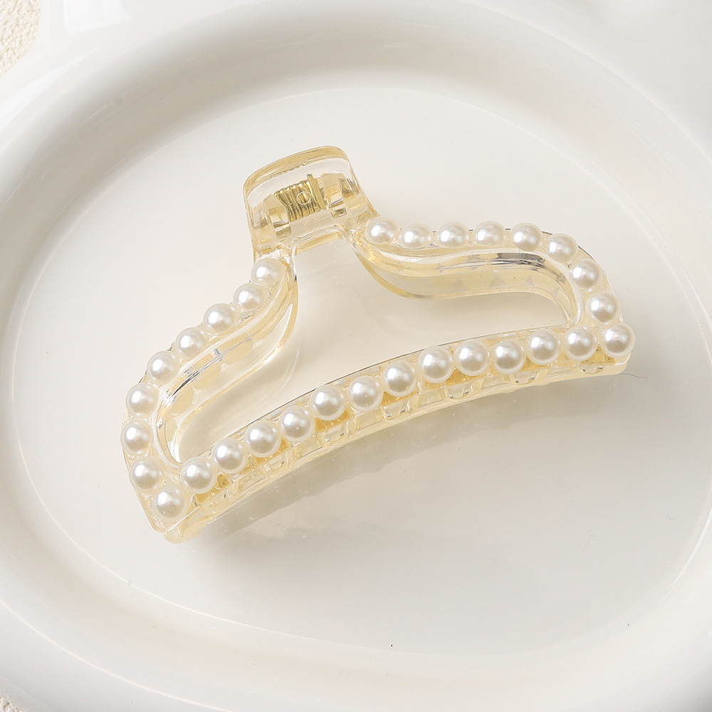 Pinza para el Pelo con Perlas Elegantes, Tamaño Grande/Pequeño, para Recogido, Accesorio de Lujo Ligero, Venta por Mayor image 13