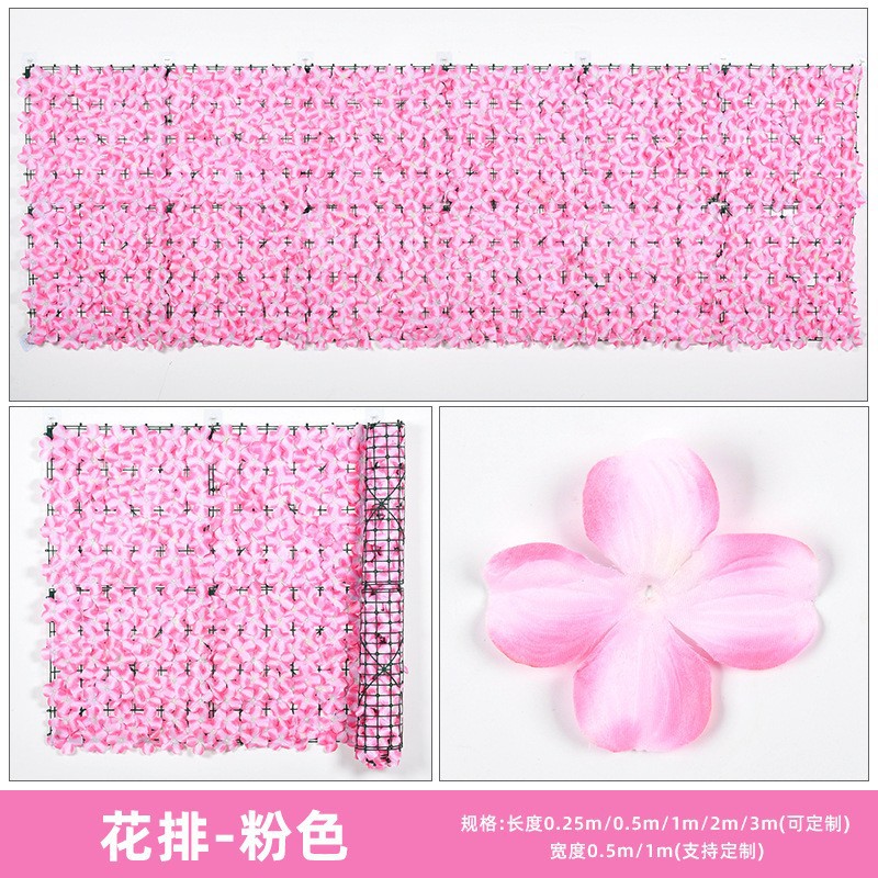 Muro de Flores de Hortensia para Decoración de Bodas, Arreglo Floral, Fondo de Pantalla, Alfombra de Pared, Arreglo Floral Artificial, Muro de Flores Famoso en Internet, Decoración de Bodas al por Mayor