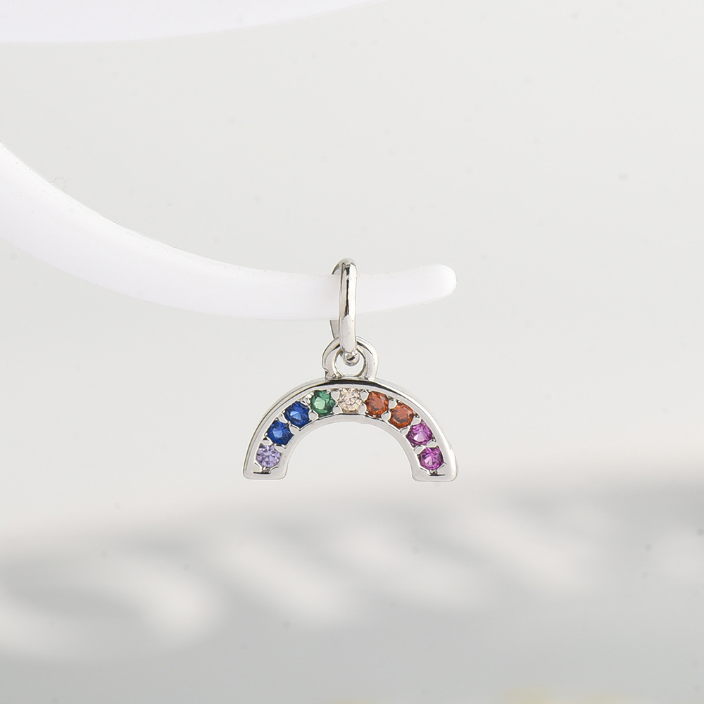 Rhinestones Inlay Material Copper Inlay Color Block Rhinestones Pendant Necklace