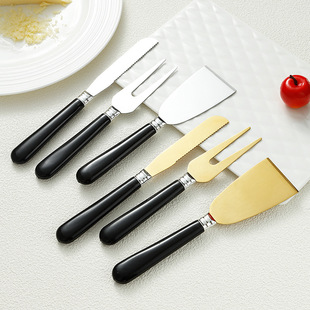 Cross-border cheese knife suit cheese knife and fork stainless steel three-piece cheese shovel knife and fork four-piece butter knife wholesale