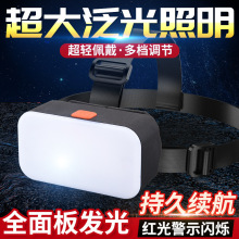 头灯LED强光超亮户外钓鱼USB充电头灯夜跑红白光带磁铁头戴式头灯