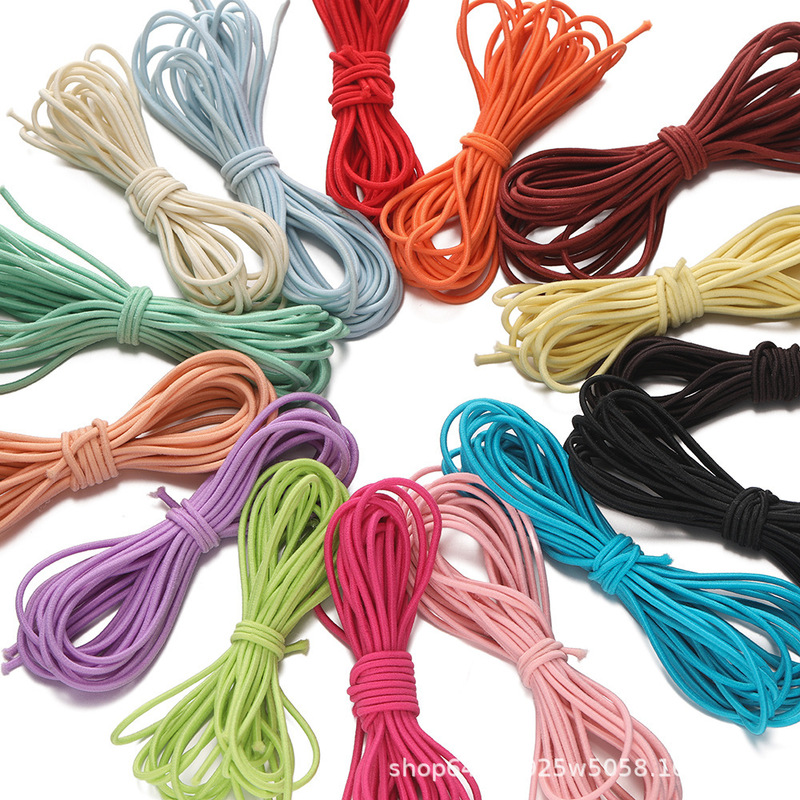 2mm Nylon Colorful High Elastic Round Hair Rope Rubber Band Handmade DIY Hair Tie Head Rope Jewelry Accessories Material Wholesale 2mm Nylon Colorful High Elastic Round Hair Rope Rubber Band Handmade DIY Hair Tie Head Rope Jewelry Accessories Material Wholesale