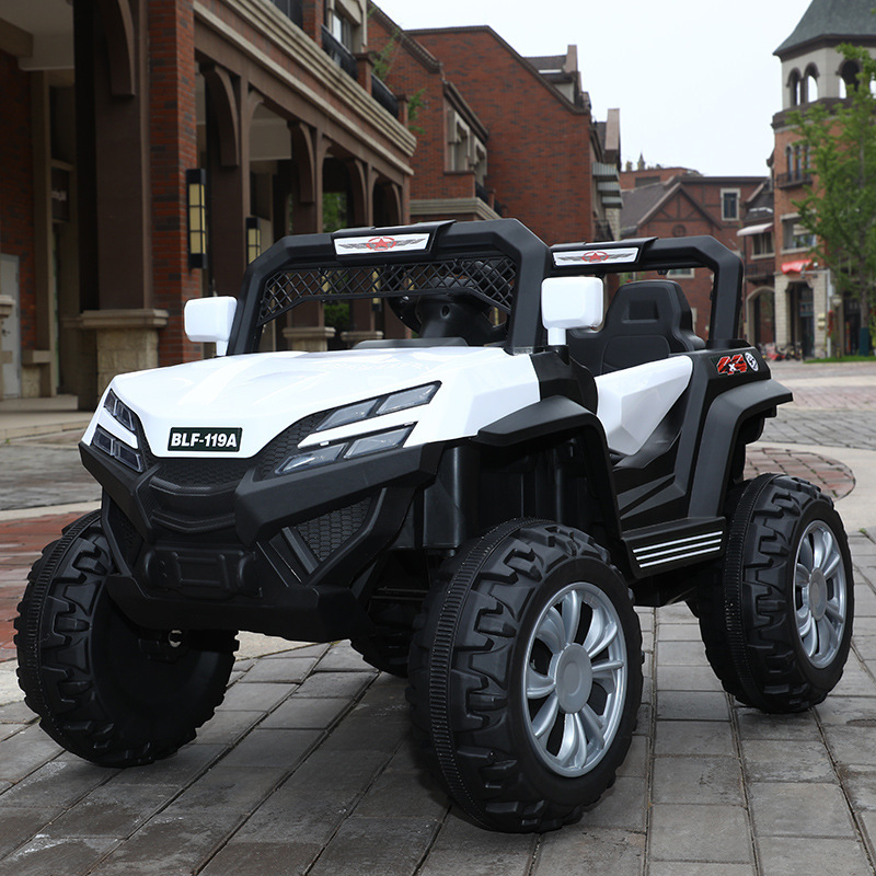 El coche de juguete eléctrico de cuatro ruedas para niños puede sentarse vehículo todoterreno con tracción en las cuatro ruedas con control remoto coche de gas niños lote de coches de educación temprana