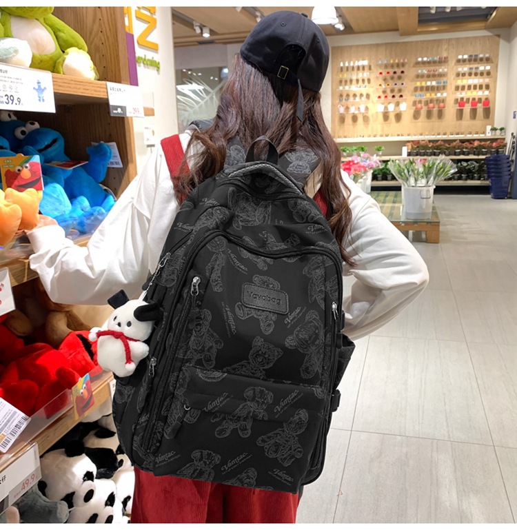 2024 New Large Capacity Stylish Backpack Daily Versatile Men and Women Backpack High School Student Campus Student Bag
