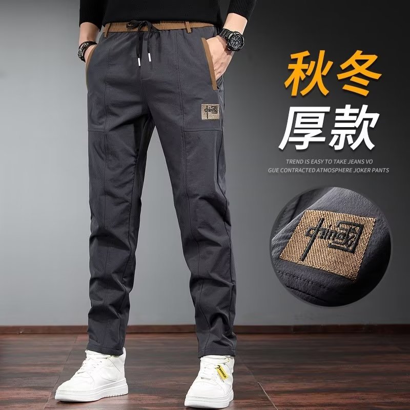 Primavera y otoño American Retro High Street Trend Marca Vaqueros de todo fósforo de moda lavados Vaqueros rectos delgados para hombres