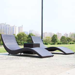 Outdoor Lounger Villa Courtyard Swimming Pool Beach Chair Outdoor Outdoor Spa Spa Rattan Leisure Lounger