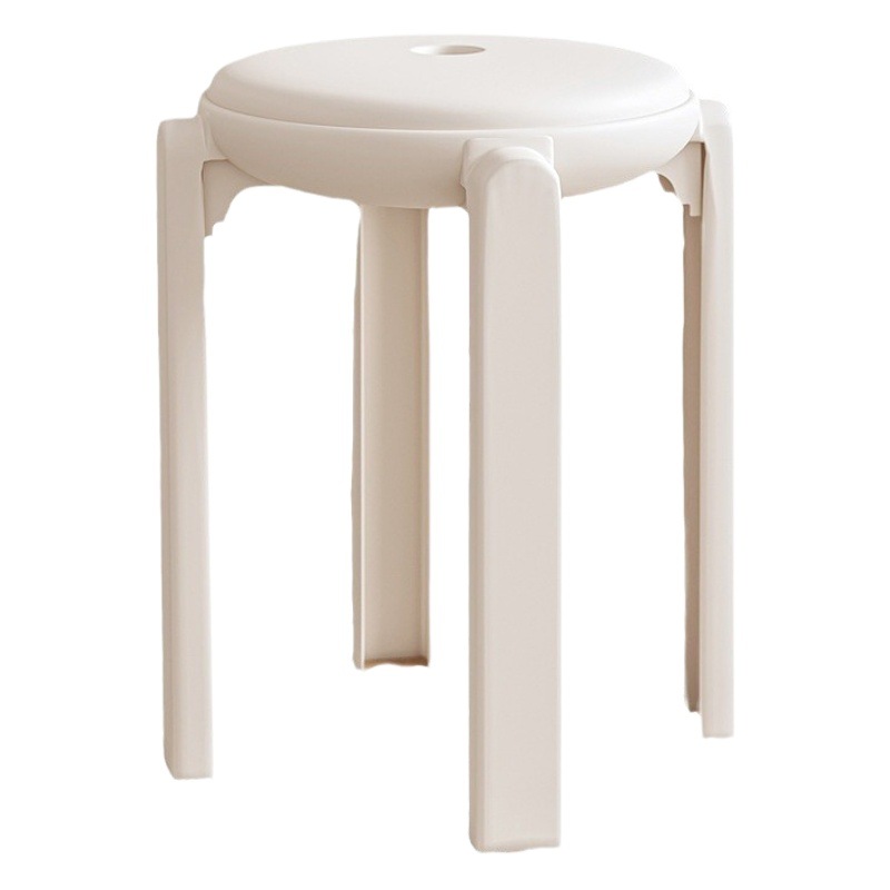 Taburete de compras de plástico para el hogar apilable mesa de comedor silla moderna sala de estar minimalista taburete alto fuerte durable taburete redondo